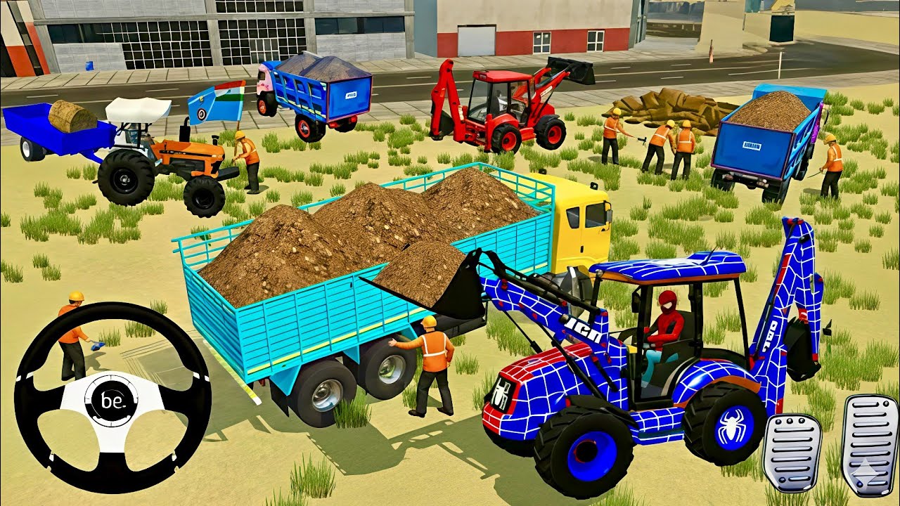 🔴Drive JCB and Uploading 🪨🏗Stone From Dumper🌋 Truck in Game #truck​ #jcb​ #tractor​ #dumper​ #games​