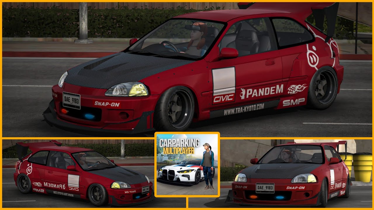 Clean Pandem Honda Civic EK9 Tutorial | Car Parking Multiplayer New Update