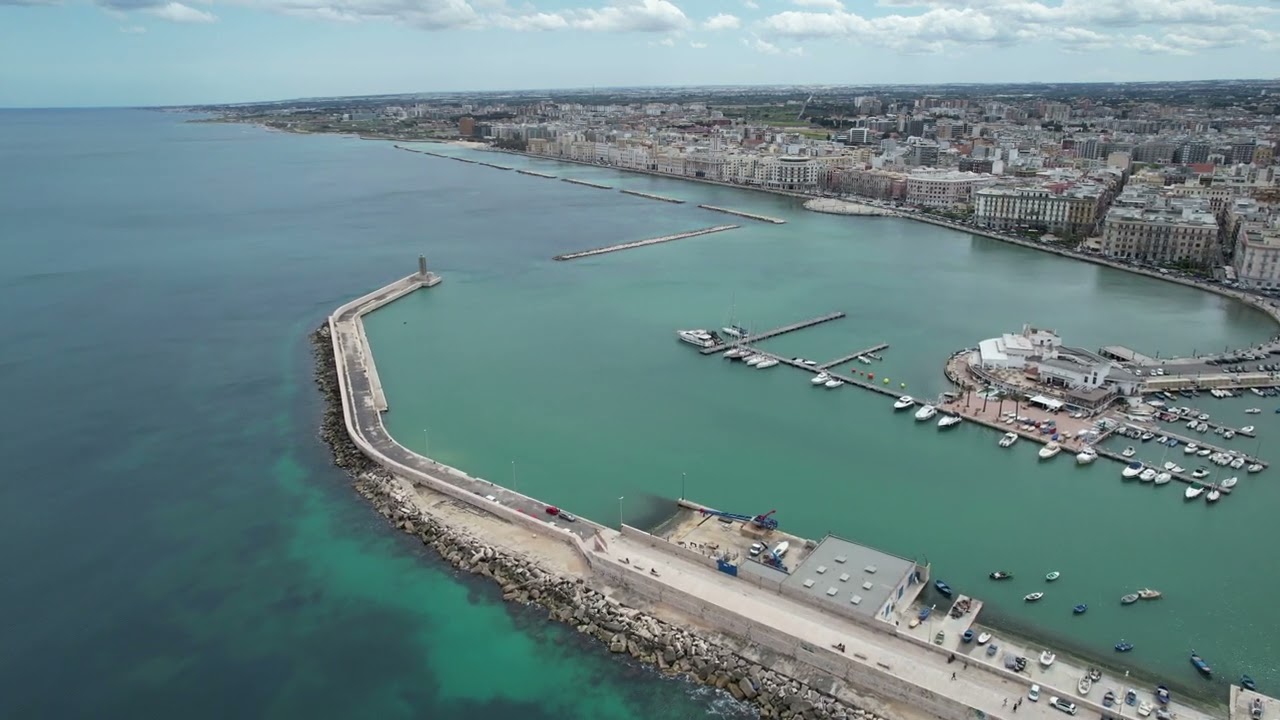 Bari, Italy 2022, Drone video 4k.