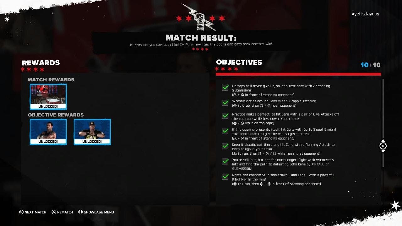 WWE 2K26|CM Punk vs John Cena Walkthrough #5