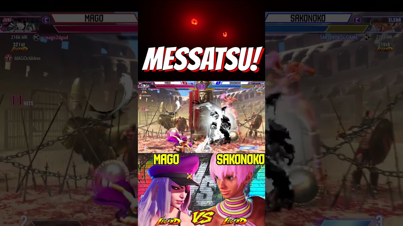 SF6 Mago (Juri) VS Sakonoko (Elena)💥Messatsu💥