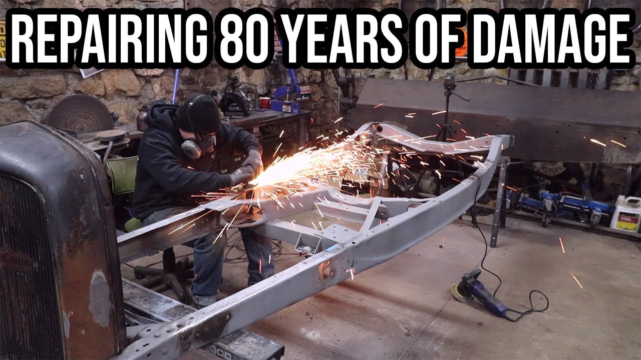 Repairing 80+ Years Of Frame Damage - Schroll 1932 Ford Coupe