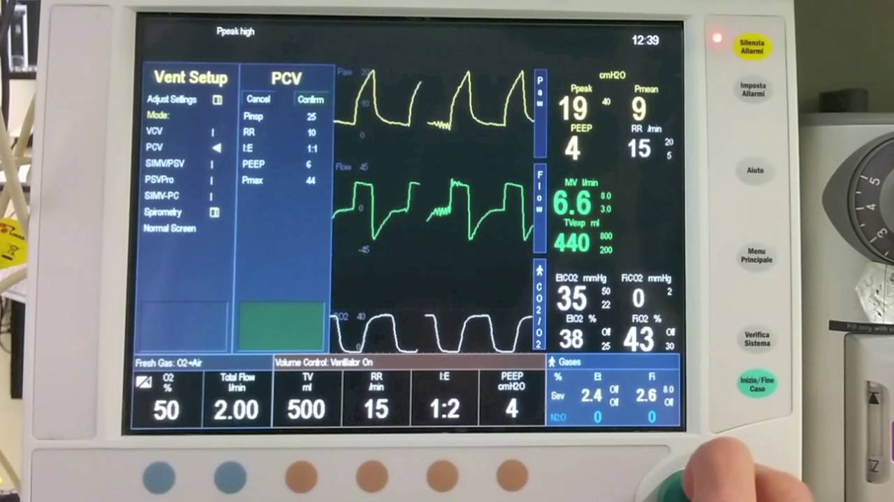 recruitment with S/5 avance anesthesia machine