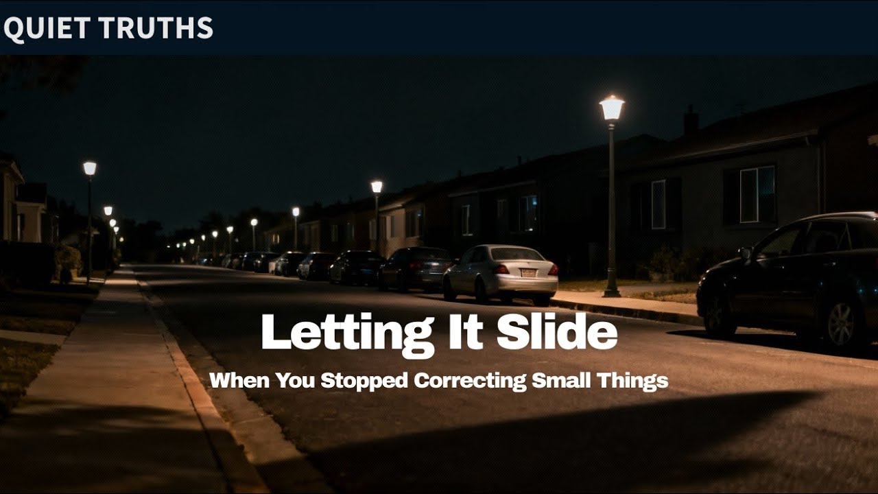 When You Stopped Correcting Small Things – Letting It Slide