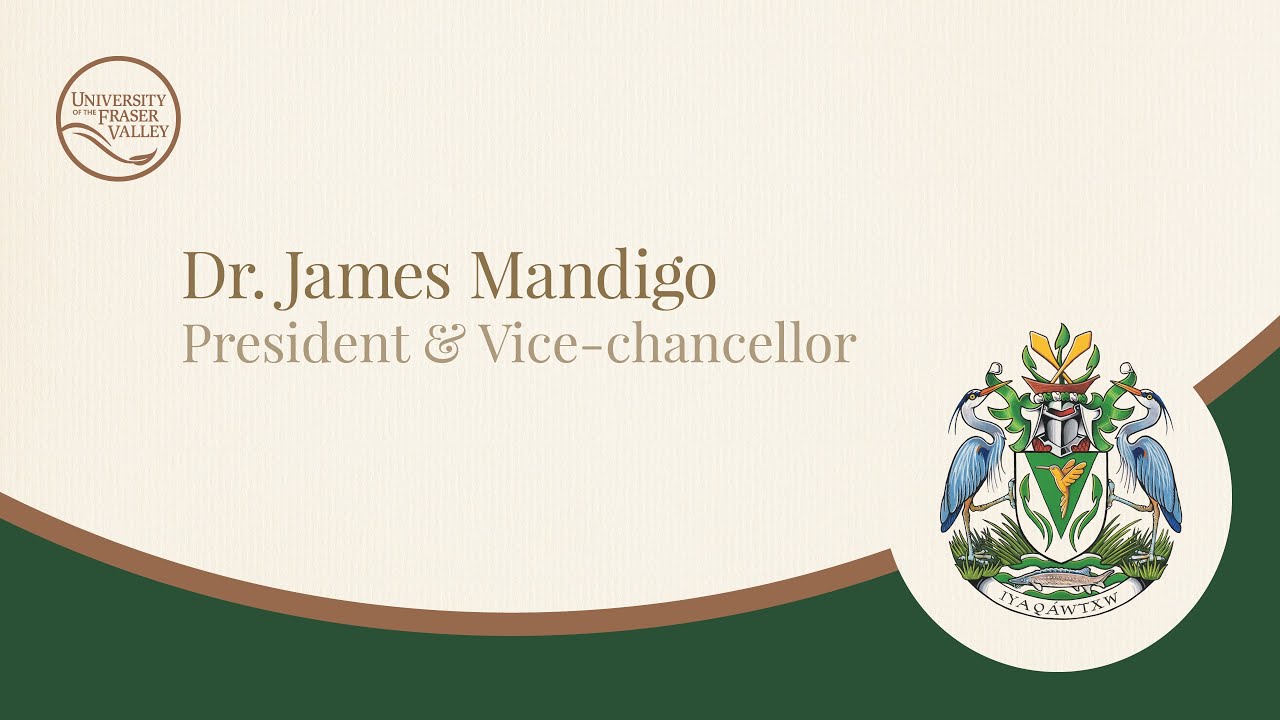 UFV President installation ceremony Dr. James Mandigo