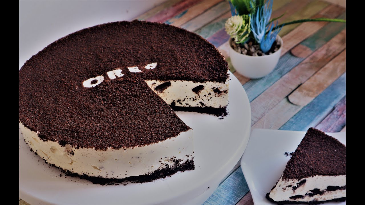 cheesecake OREO 🍮 ,la meilleur recette du gâteau au fromage oréo sans cuisson #oreo #oreocake #cake
