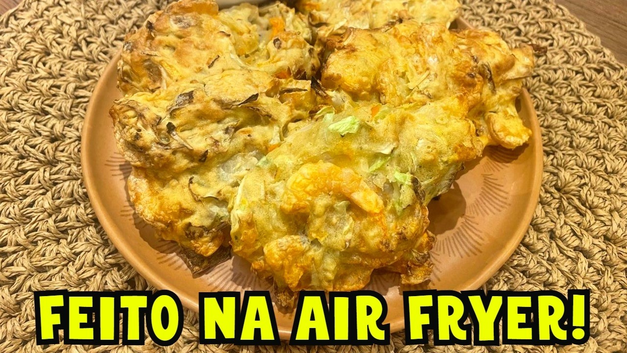 Tempura de Legumes com Camarão na Air Fryer – Receita Fácil e Saudável!#airfryer #receitas #tempura