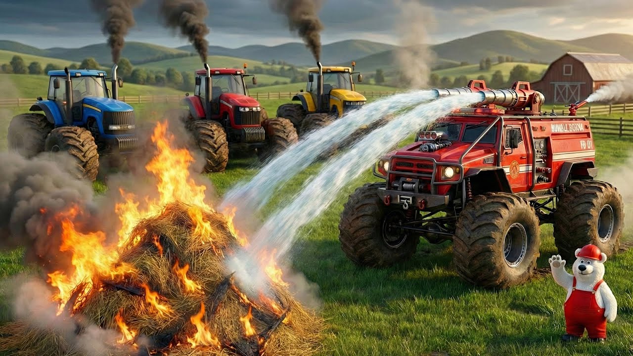 Haystack Rescue: What Happened to the Big Fire? 🚒🌾 | Funny Beast Garage Animation
