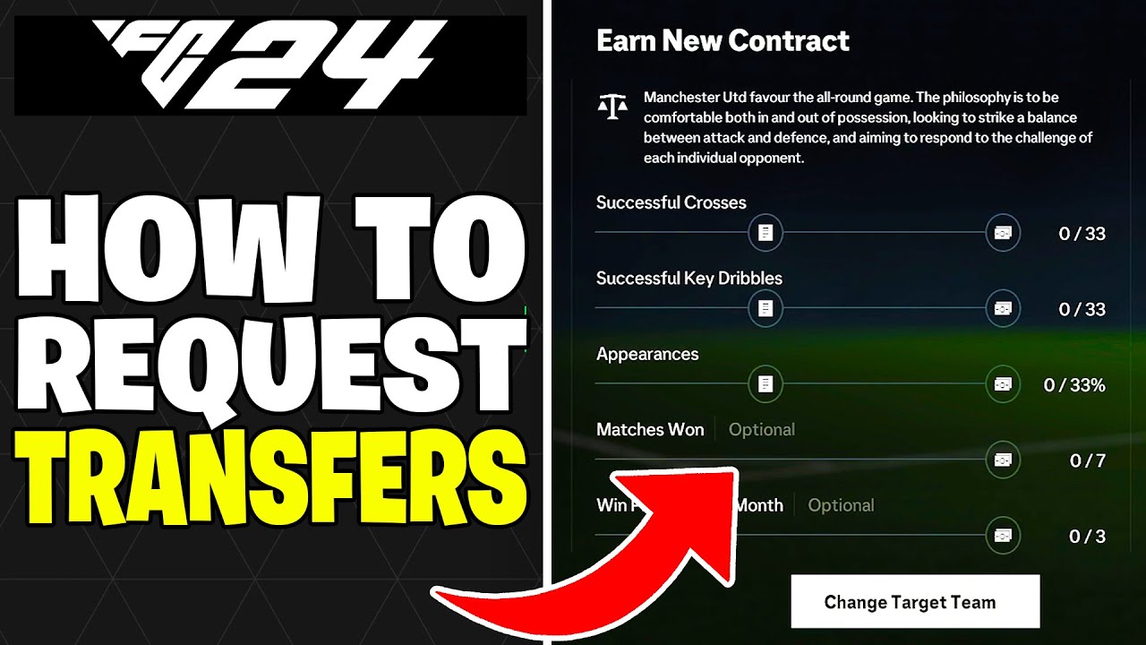 How to Request Transfer Player/Manager Career Mode EA FC 24