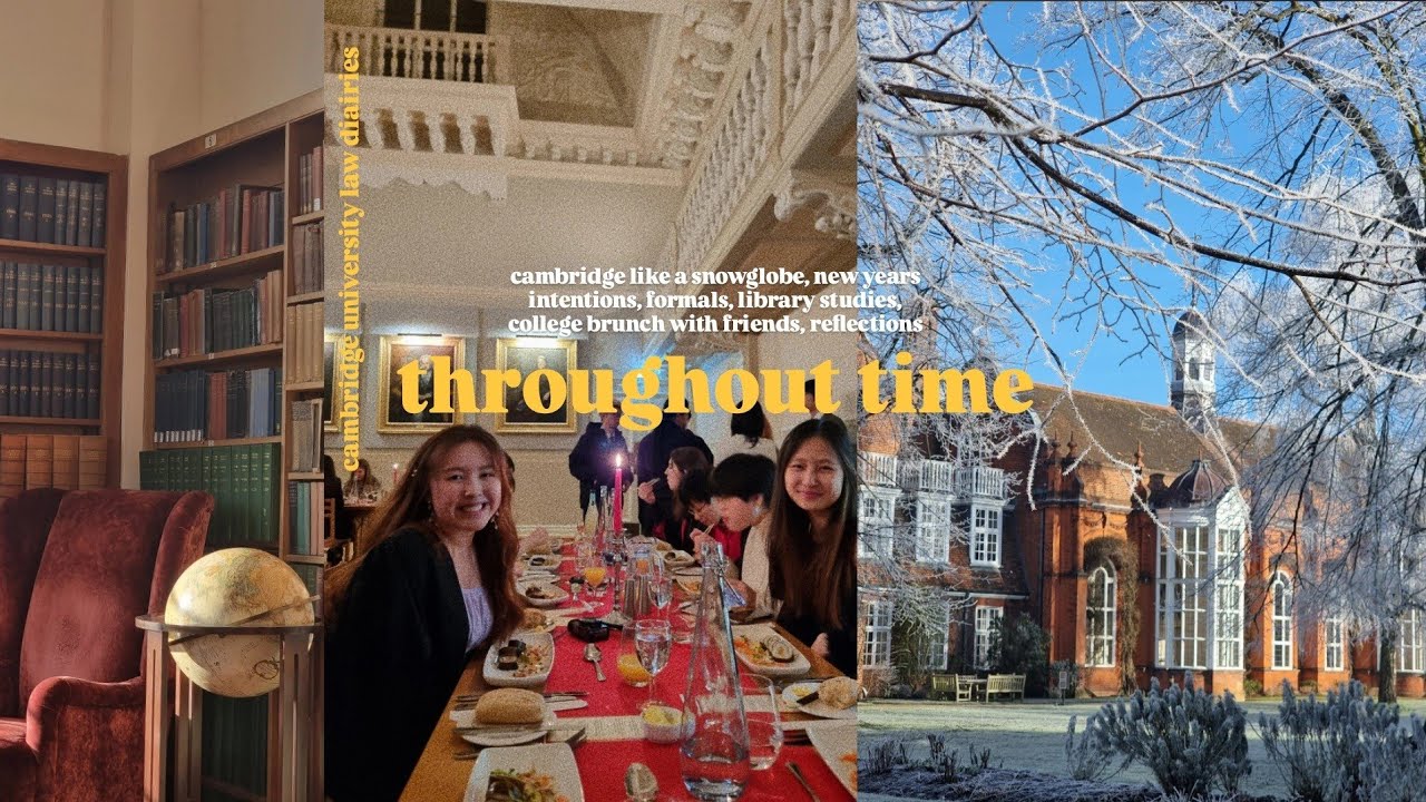 CAMBRIDGE LAW DIARIES: new years intentions, snowy newnham, keynes library, formals 🍊