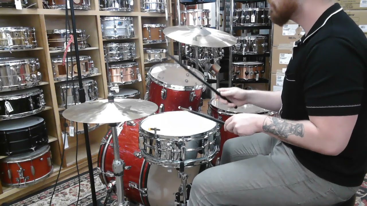 Ludwig Classic Maple Red Sparkle, Fab 4 Shell Pack -- Columbus Percussion