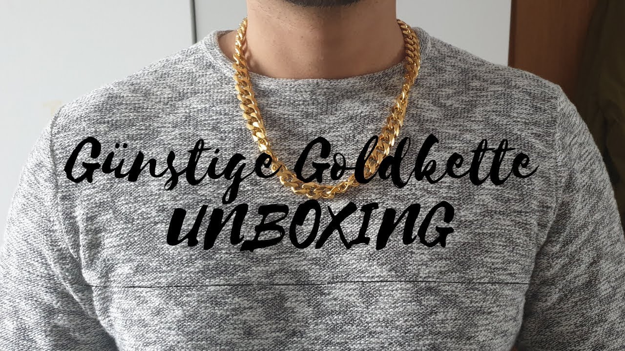 G&uuml;nstige Goldkette kaufen | Unboxing | Panzerkette von U7 Amazon