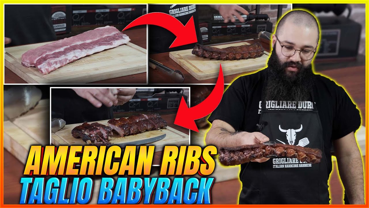 American Ribs Taglio BabyBack | BARBECUE Ribs Grigliare Duro