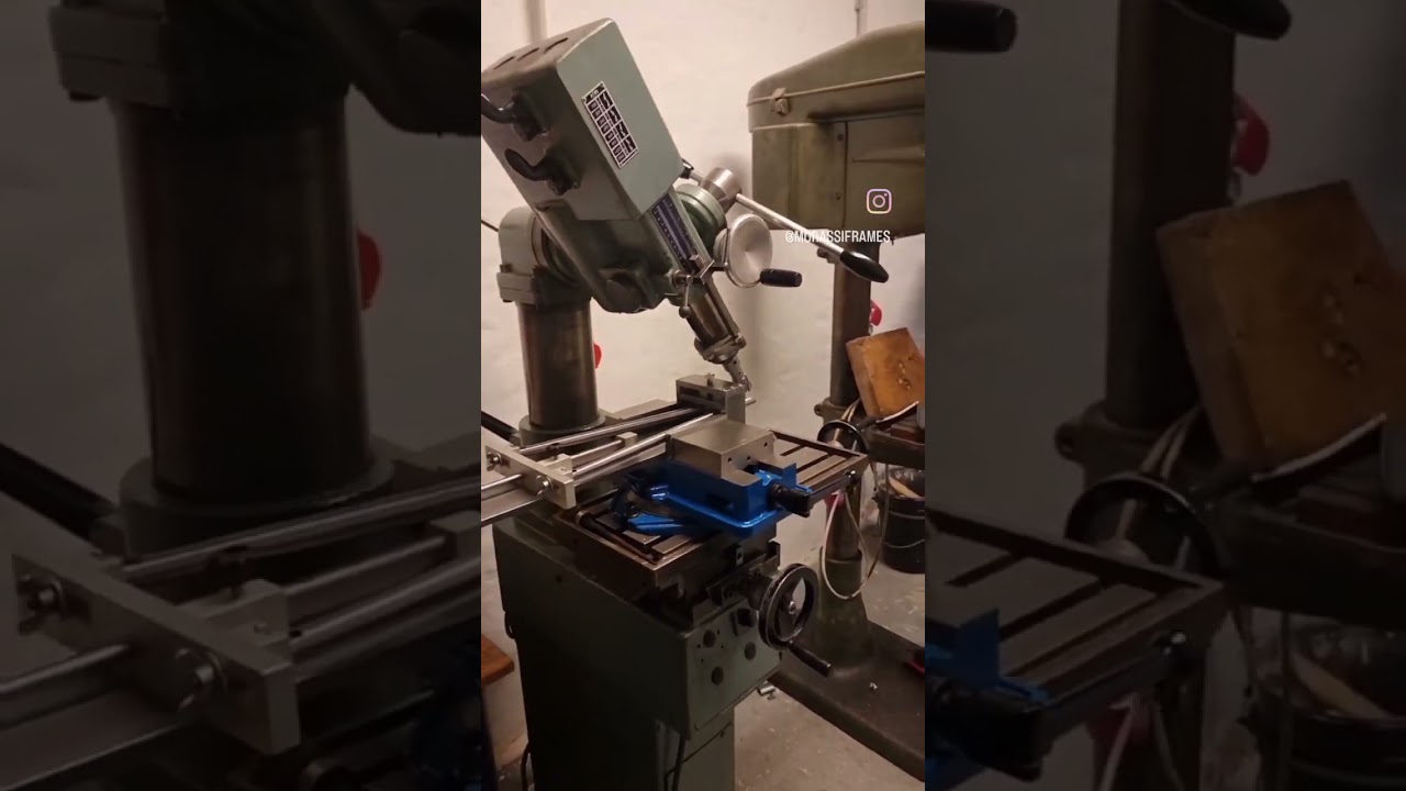 cutting seatstays - Arboga U2508 milling machine