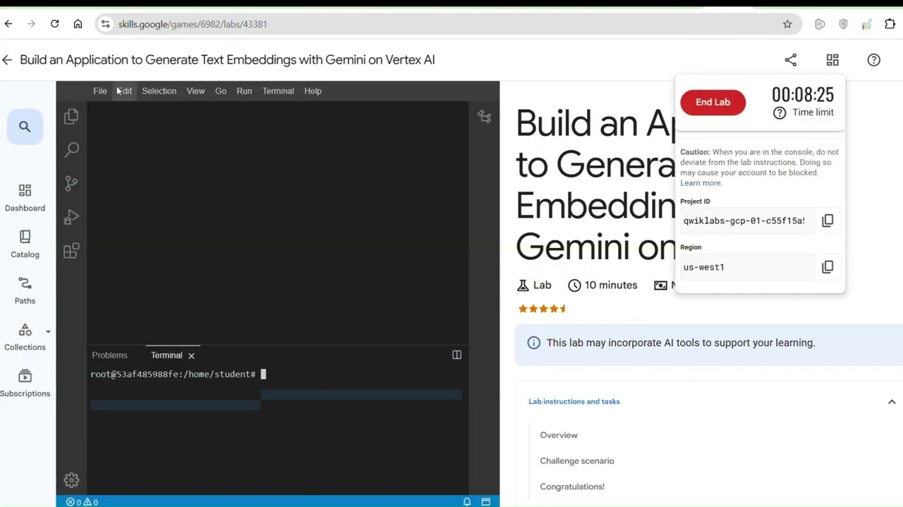 Build an Application to Generate Text Embeddings with Gemini on Vertex AI