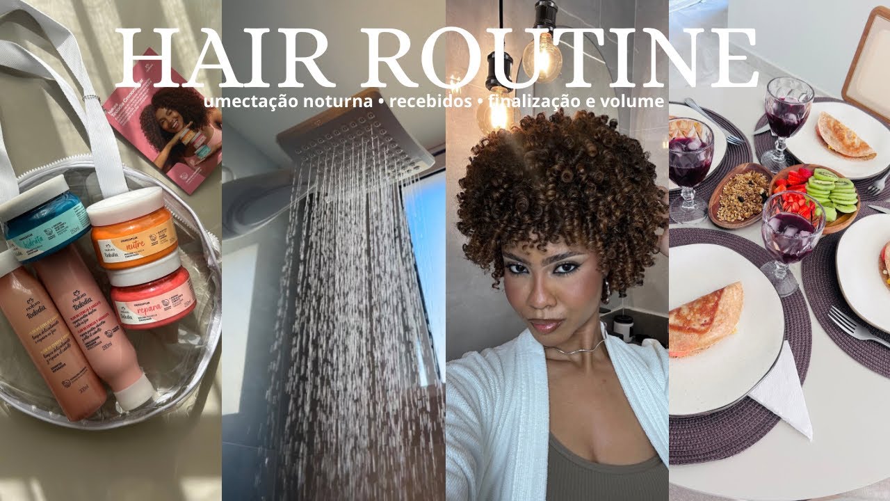 Minha rotina capilar p&oacute;s big chop: umecta&ccedil;&atilde;o noturna, testando recebidos, finaliza&ccedil;&atilde;o e volume 🎀 