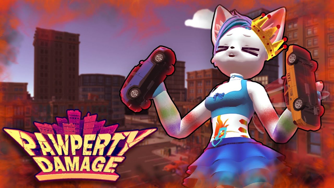 Макро-кошка разрушает город! - Игровой процесс Pawperty Damage