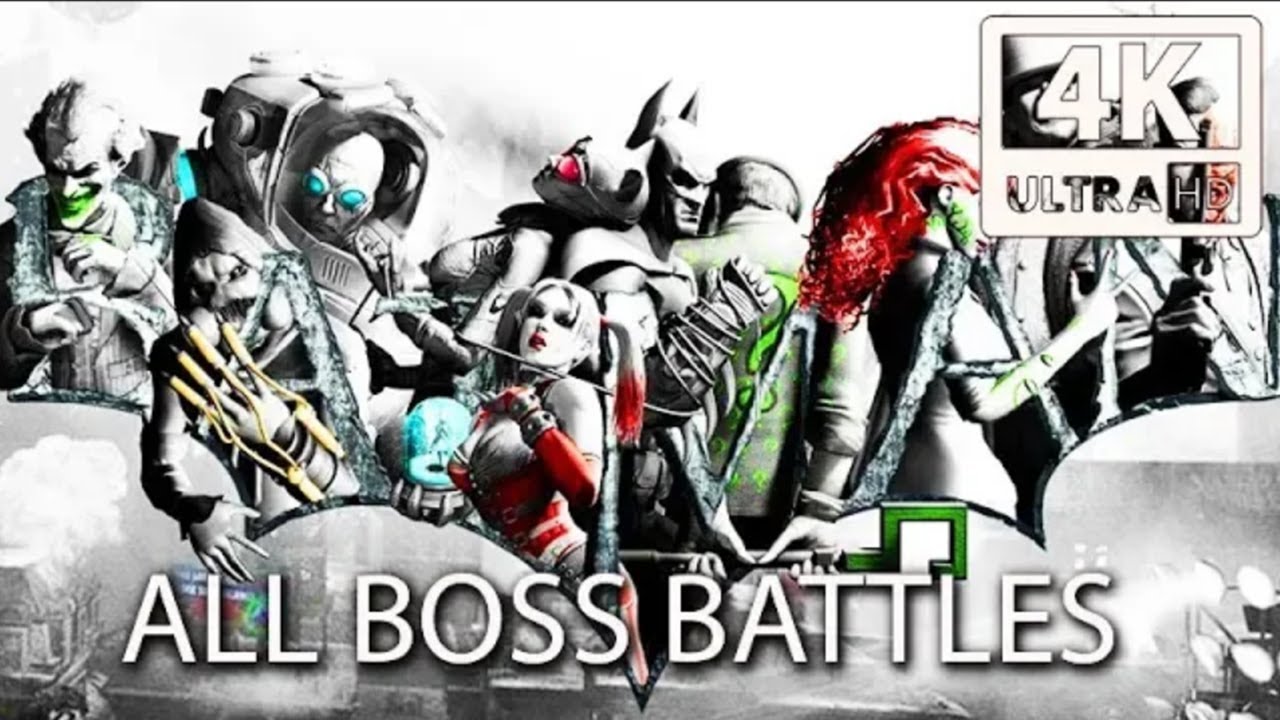 BATMAN ARKHAM CITY All Boss Battles 4K 60FPS Ultra HD