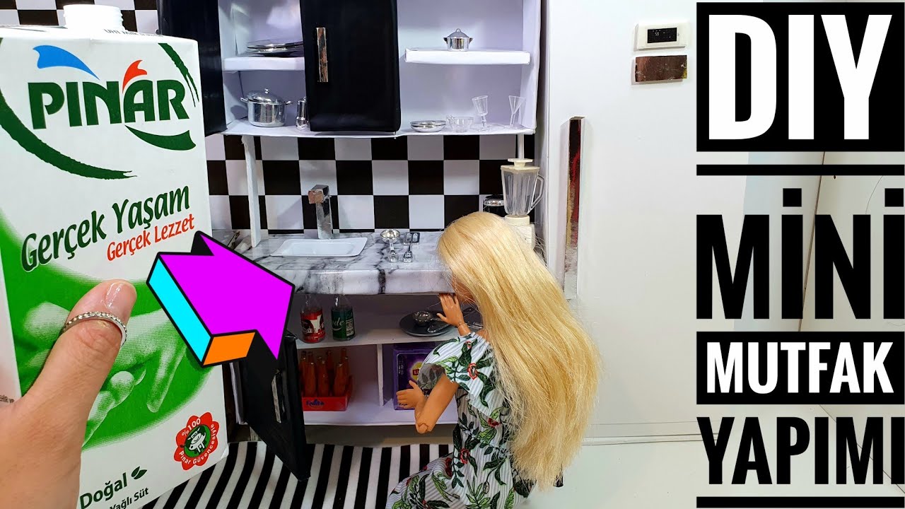 Mini Mutfak Yapımı | DIY | Barbie Minyatür Mutfak Yapımı