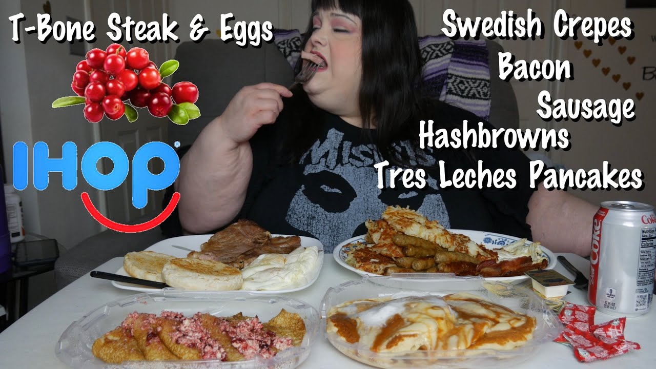 T Bone Steak & Eggs Big IHOP Breakfast Mukbang