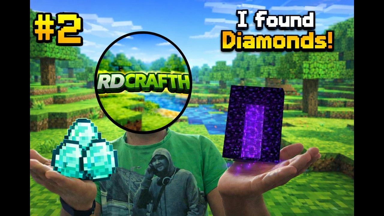 I found Diamonds In The Second Ep and Also Made A Nether Portal, Watch till The End. #ram #minecraft