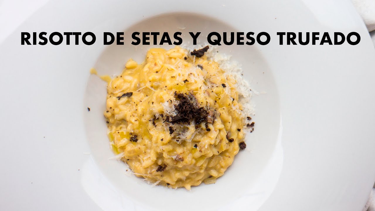RISOTTO DE SETAS Y QUESO TRUFADO. CON EL QUESERU DE QUESERÍA LA ANTIGUA DE FUENTESAUCO