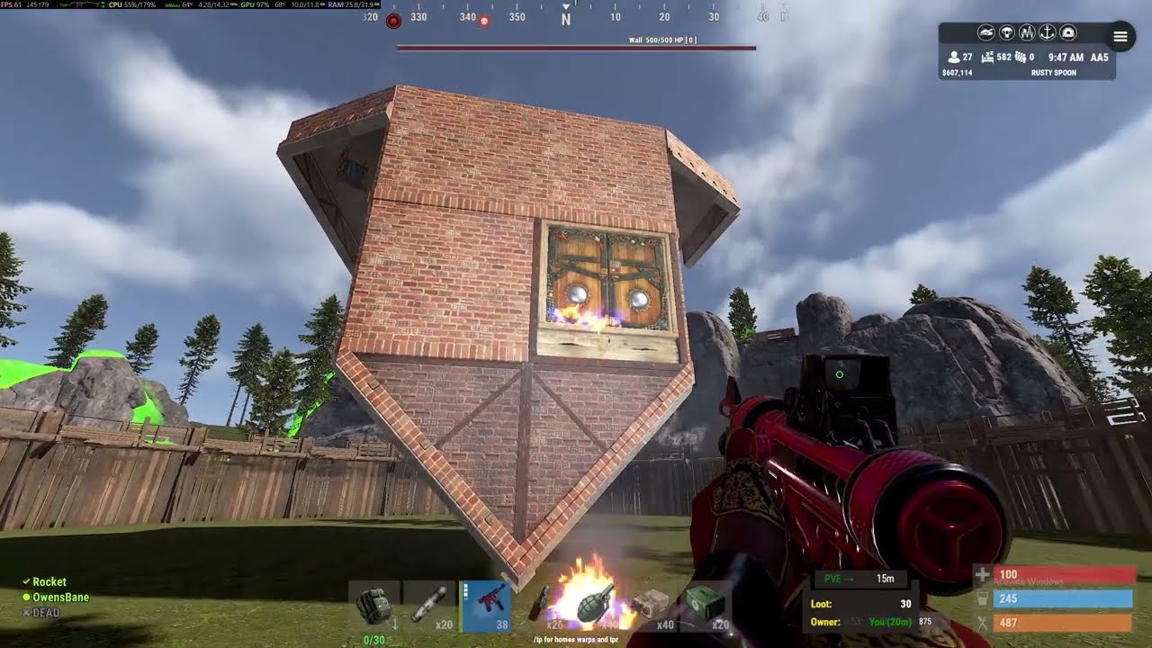 Rust Easy Raid Base #86 On Server Rusty Spoon US PVE 5x