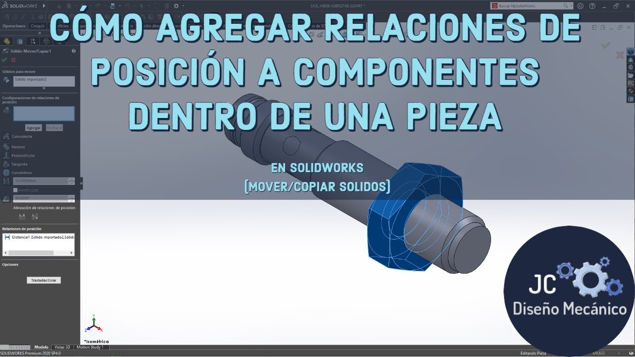 MOVER/COPIAR SOLIDOS EN #SOLIDWORKS