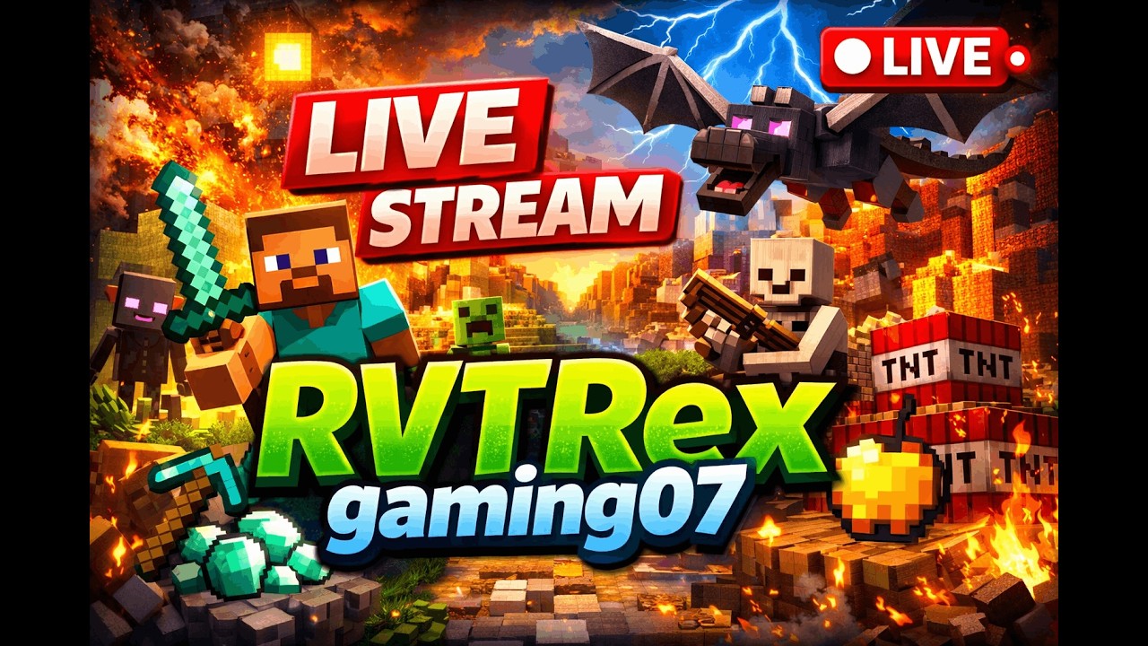 RVTRexgaming07 🔴 LIVE | Minecraft Survival Live 😱 Epic Gameplay & Fun!