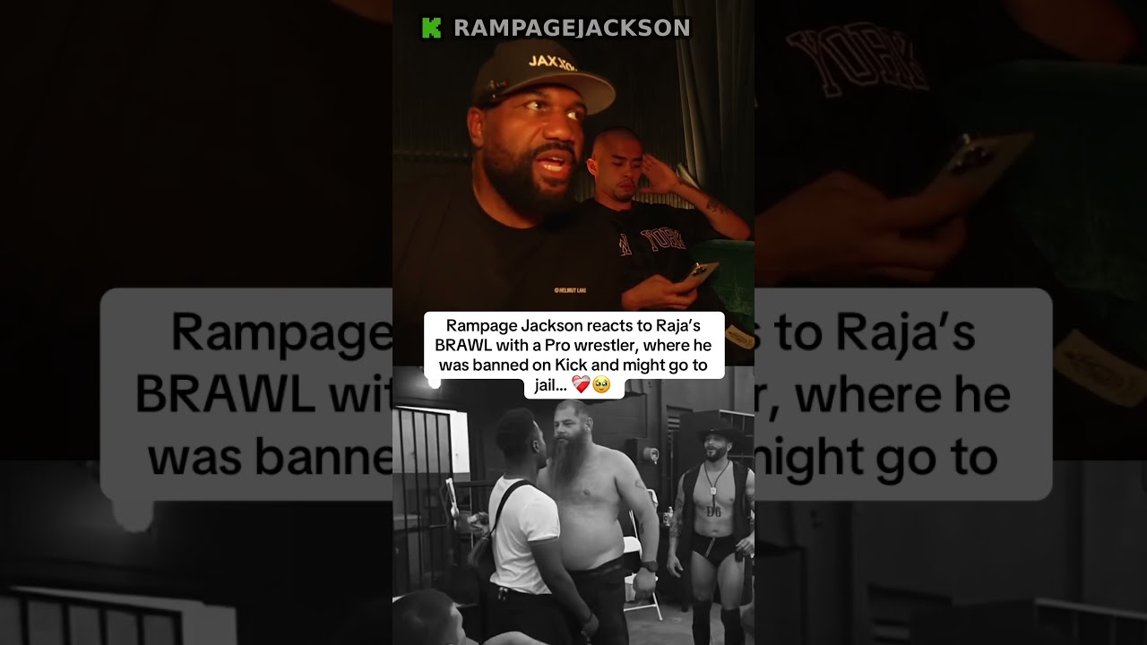 Rampage Jackson reacts to Raja&rsquo;s BRAWL with a Pro wrestler | #rampagejackson #ufc