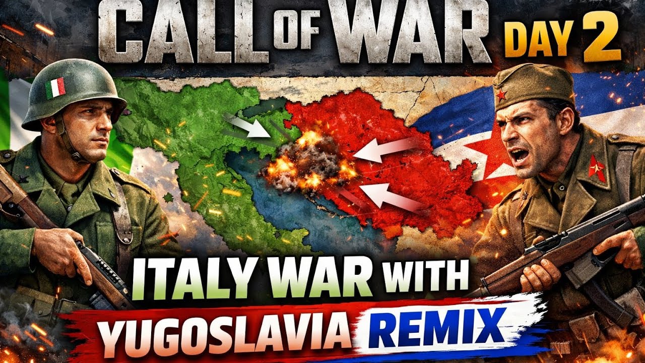 ITALY vs YUGOSLAVIA 🇮🇹⚔️🇾🇪 | Call of War Day 2 (REMiX)