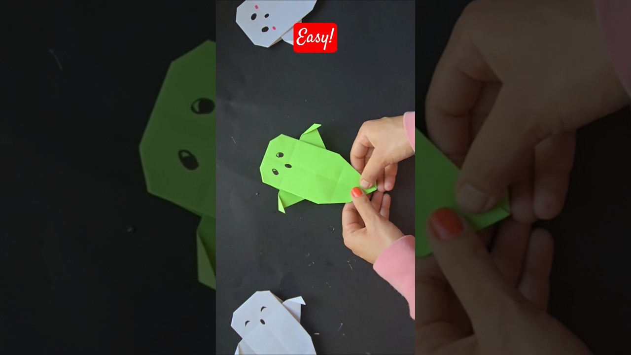 How to Make a Paper Ghost | Easy Origami Halloween | 