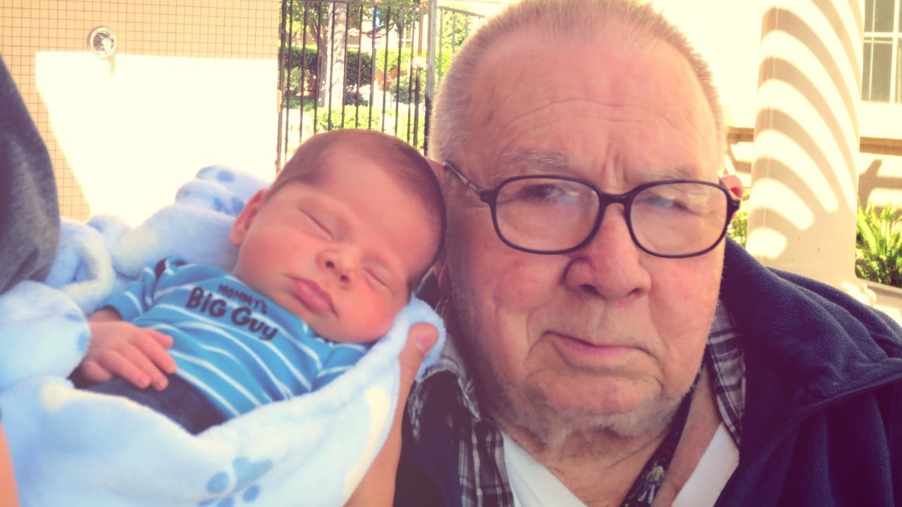 GREAT GRANDPA MEETS NEWBORN (8.10.13 - Day 197)