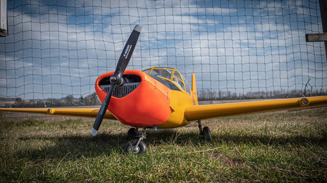 SAAB 91B-2 Safir -  Rare scratch built Rc Plane.  4K UHD