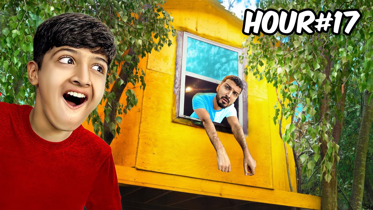 LIVING IN A TREE HOUSE FOR 24 HOURS !