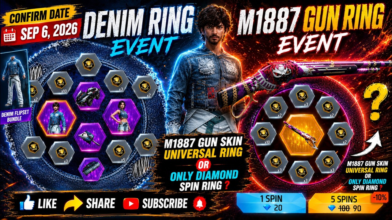 🔥 M1887 Gun Ring & Denim Ring Confirmed! 😱 | 6 SEP 2026 | Universal Ring or Diamond Spin?