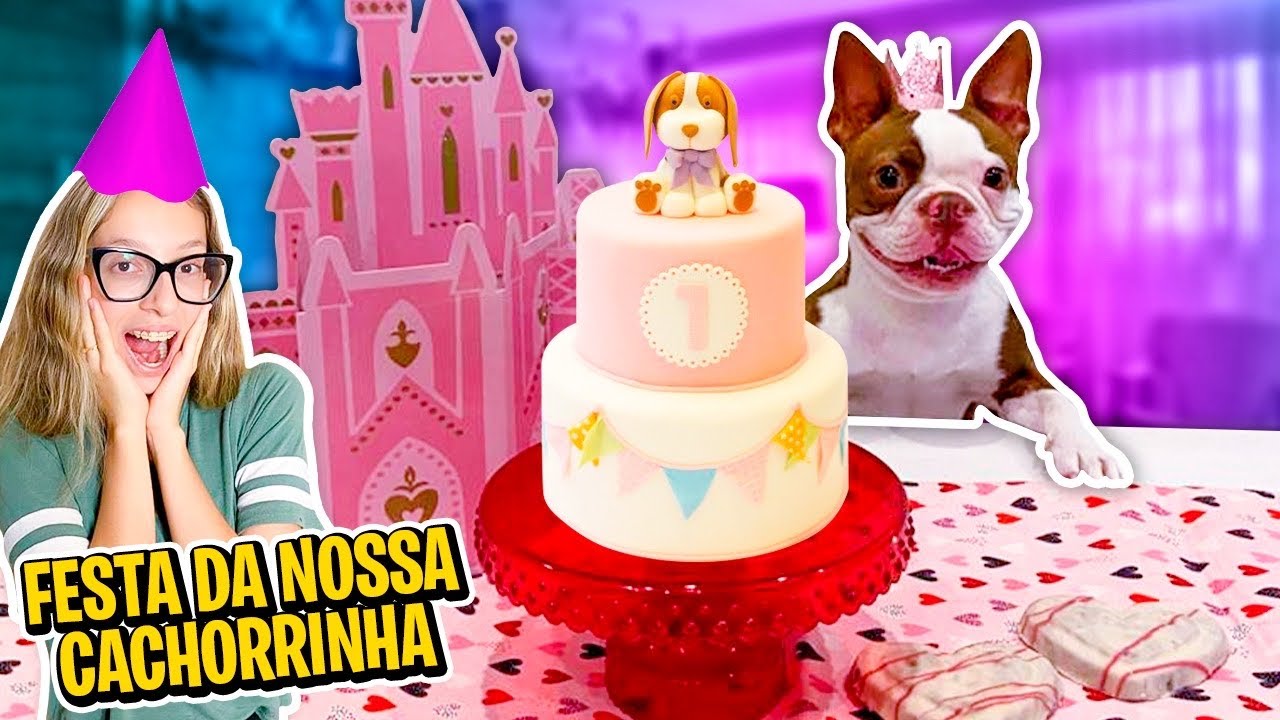 FESTA SURPRESA DE ANIVERSÁRIO DE 1 ANO DA NOSSA CACHORRINHA ZOE! TEVE CONVIDADO ESPECIAL