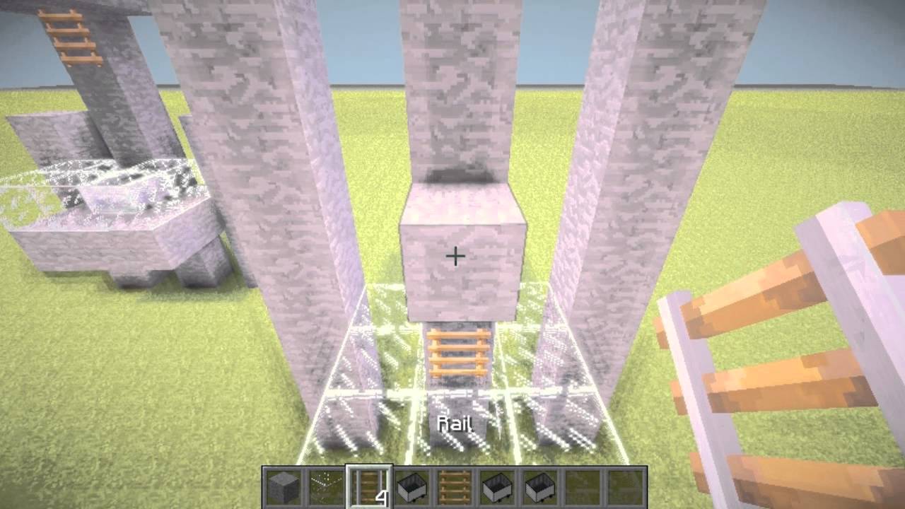 How to make an easy Elevator in Minecraft! No Redstone or Pistons!!
