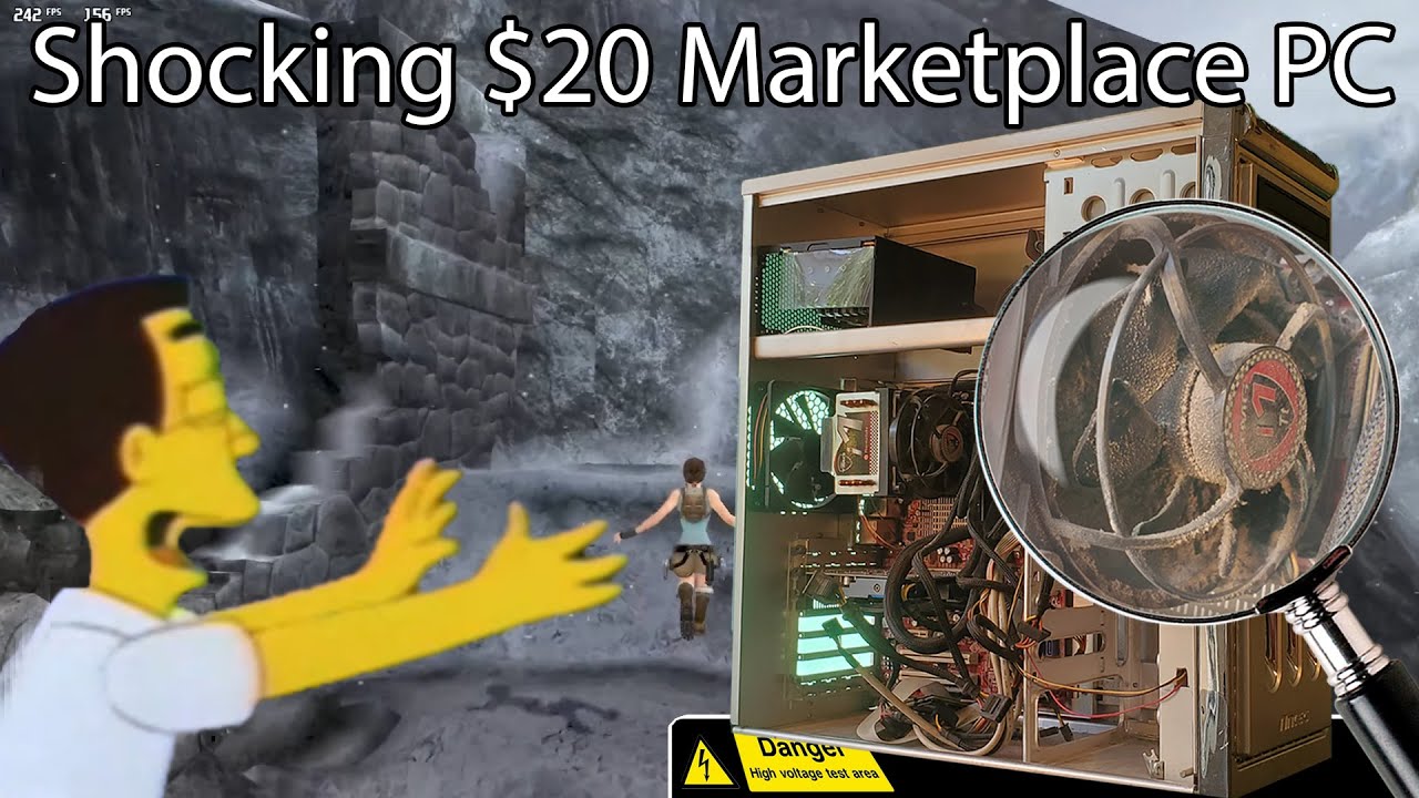 20$ Retro Gaming PC Full Restoration, Runs Linux, Window 10 & XP 😲🔥🎮