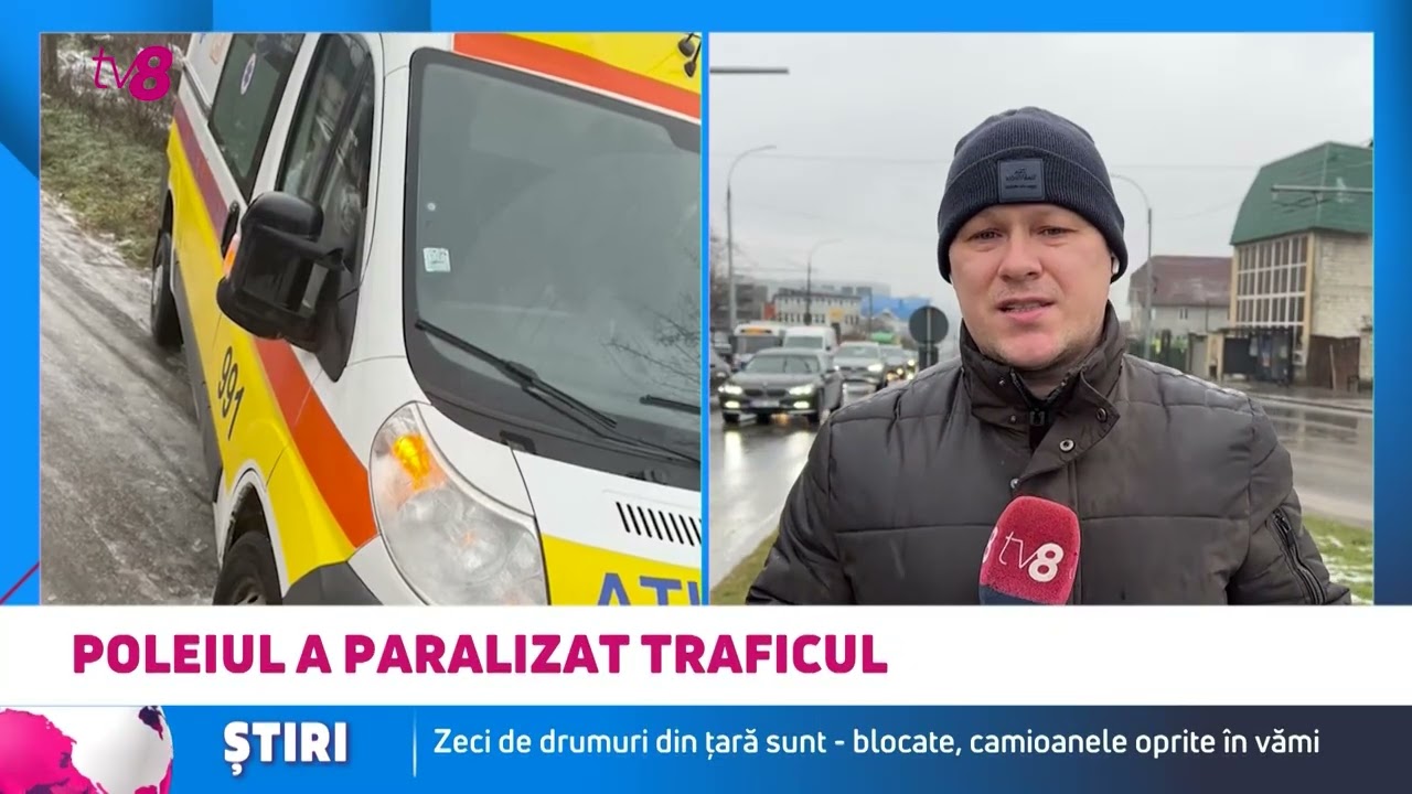Poleiul paralizează Moldova zeci de drumuri naționale blocate