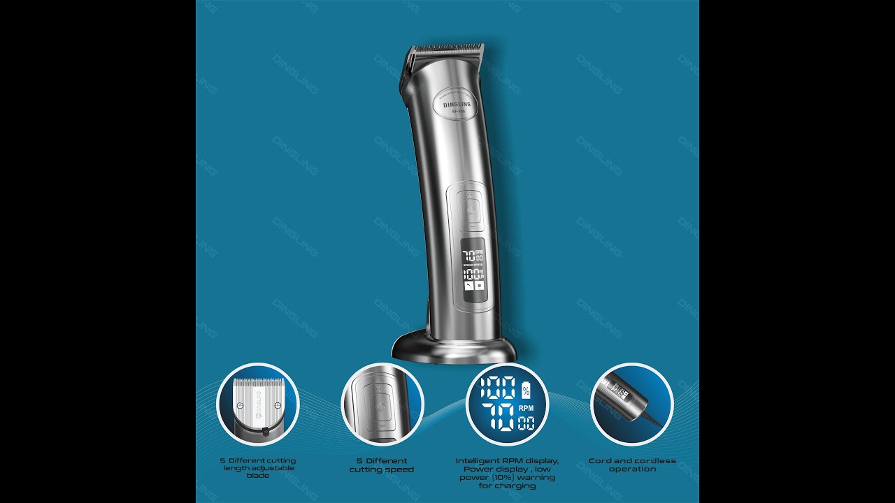 DINGLING professional LCD hair clipper RF-696 (upgrade design of classical model RF-609)