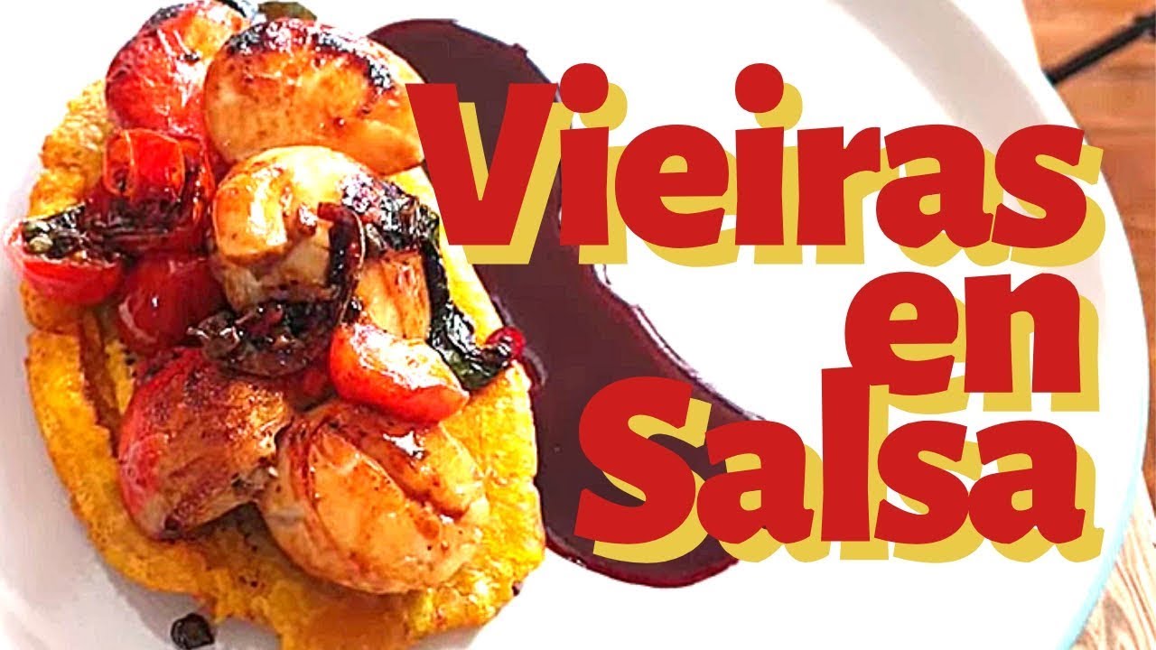 Vieiras en salsa, como hacer vieiras facil y deliciosa.