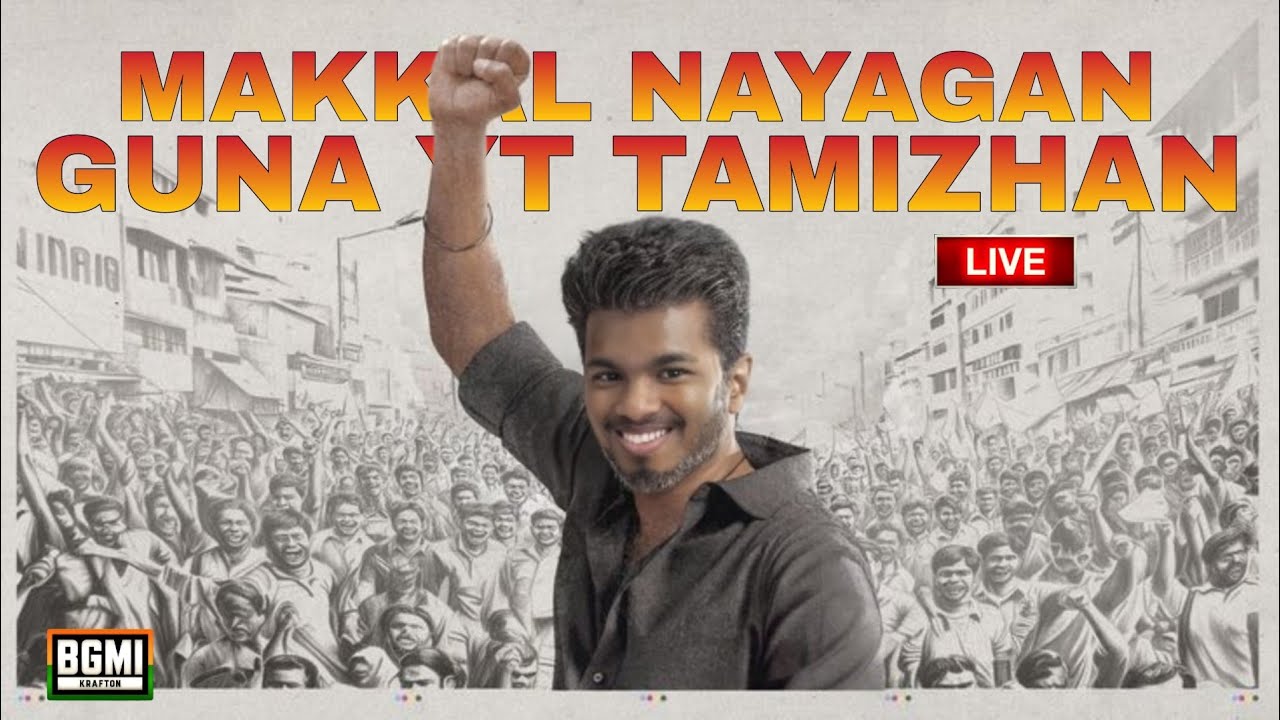 💥 MAKKAL NAYAGAN VANTHUTAARU ELLARUM VAANGA | Target 12K ❤️#bgmi  @iammadan  #gunayttamizhan #live
