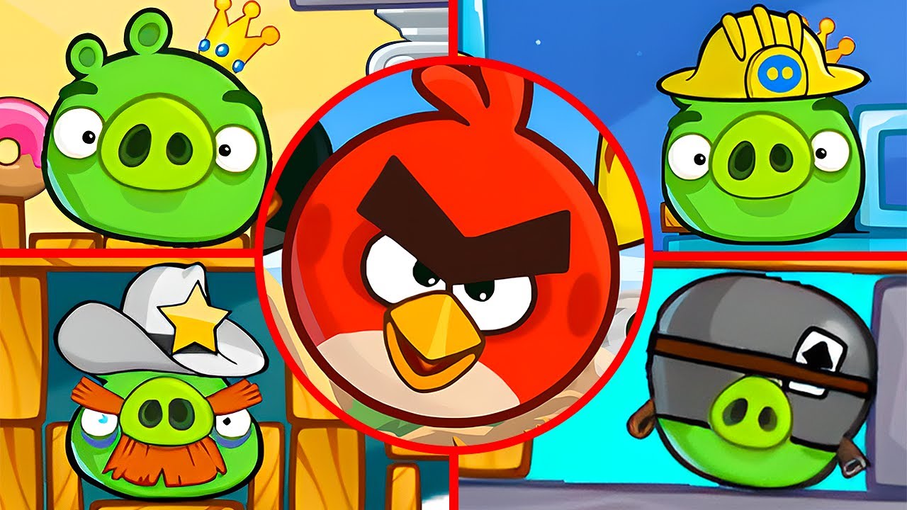 Angry Birds Remastered Remake - All Bosses (Boss Fight)