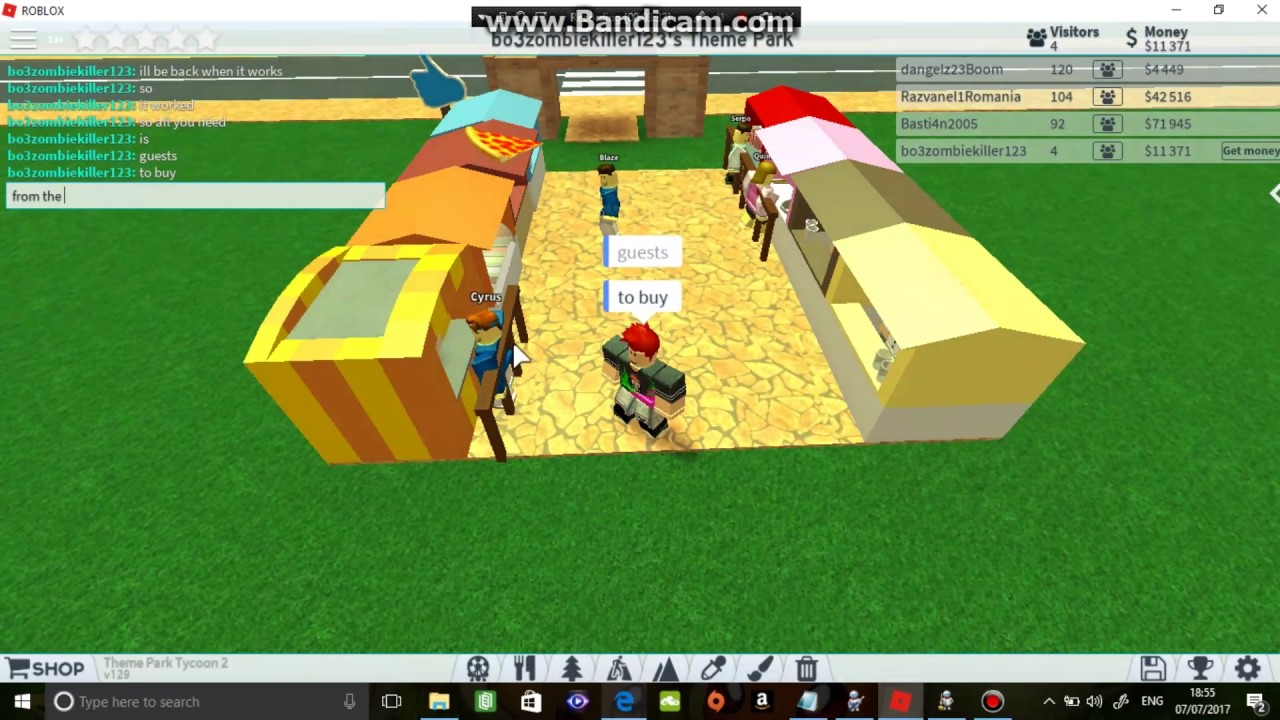 Theme Park Tycoon 2 Stall Money Glitch