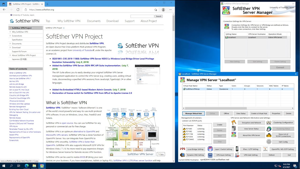 SoftEther (MS-SSTP) VPN with RADIUS Auth for Work From Home (WFH) with Let's Encrypt (Silent Video)