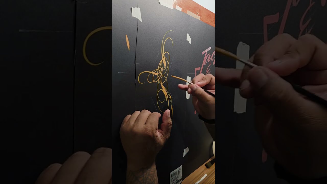Scroll Pinstriping - Step by Step design + Tips and tricks 