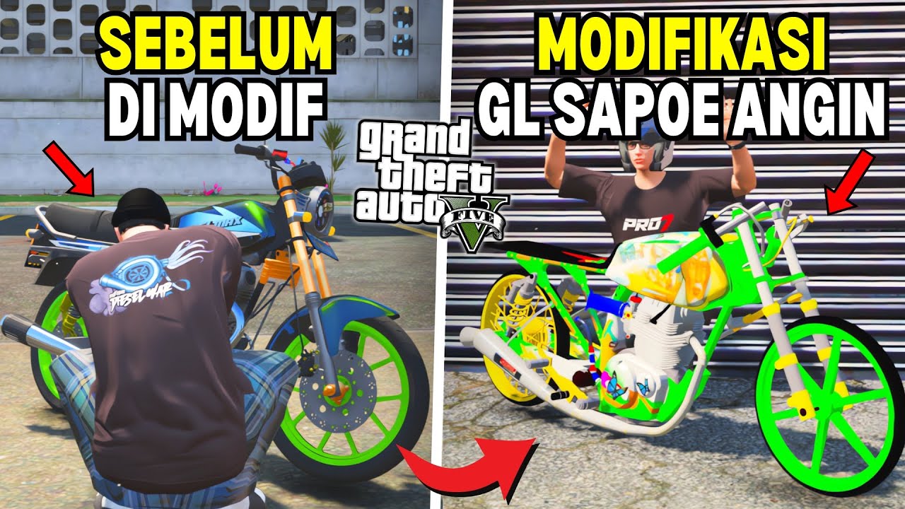 Aku Modifikasi Motor GL Sapoe Angin Drag Langka Untuk Ikut Balapan Drag - GTA 5 MOD