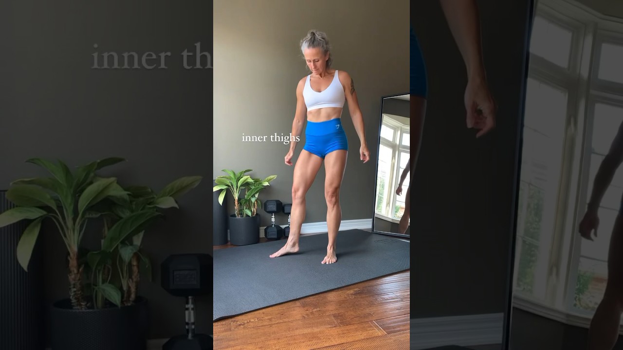 Best exercises for inner thighs - leg workout women dumbbell 🥵 #weighttraining #strengthworkout