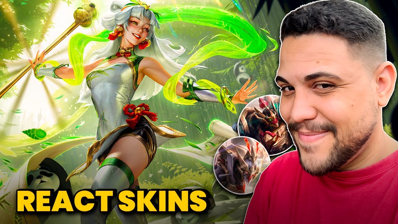 REACT: SKINS LUX PANDA + REINOS MECHA | LEAGUE OF LEGENDS | LOL | JUMARGEM